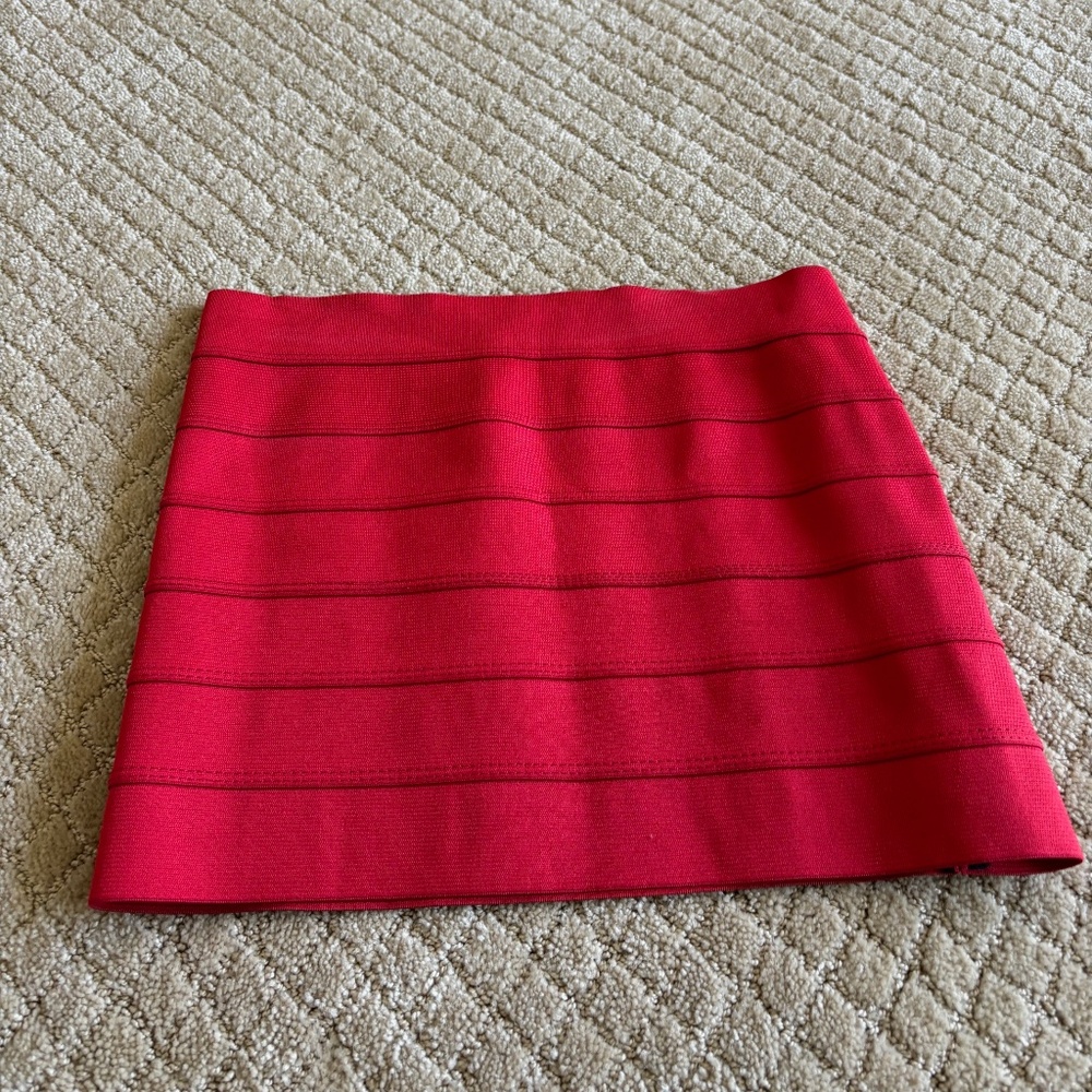 Pleasure doing business bandage skirt in red size XS
